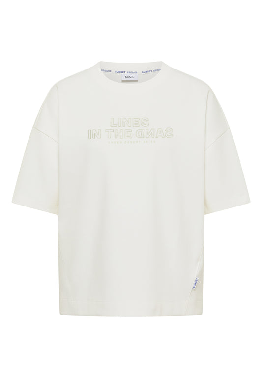 Kurzarm Sweatshirt mit Embroidery