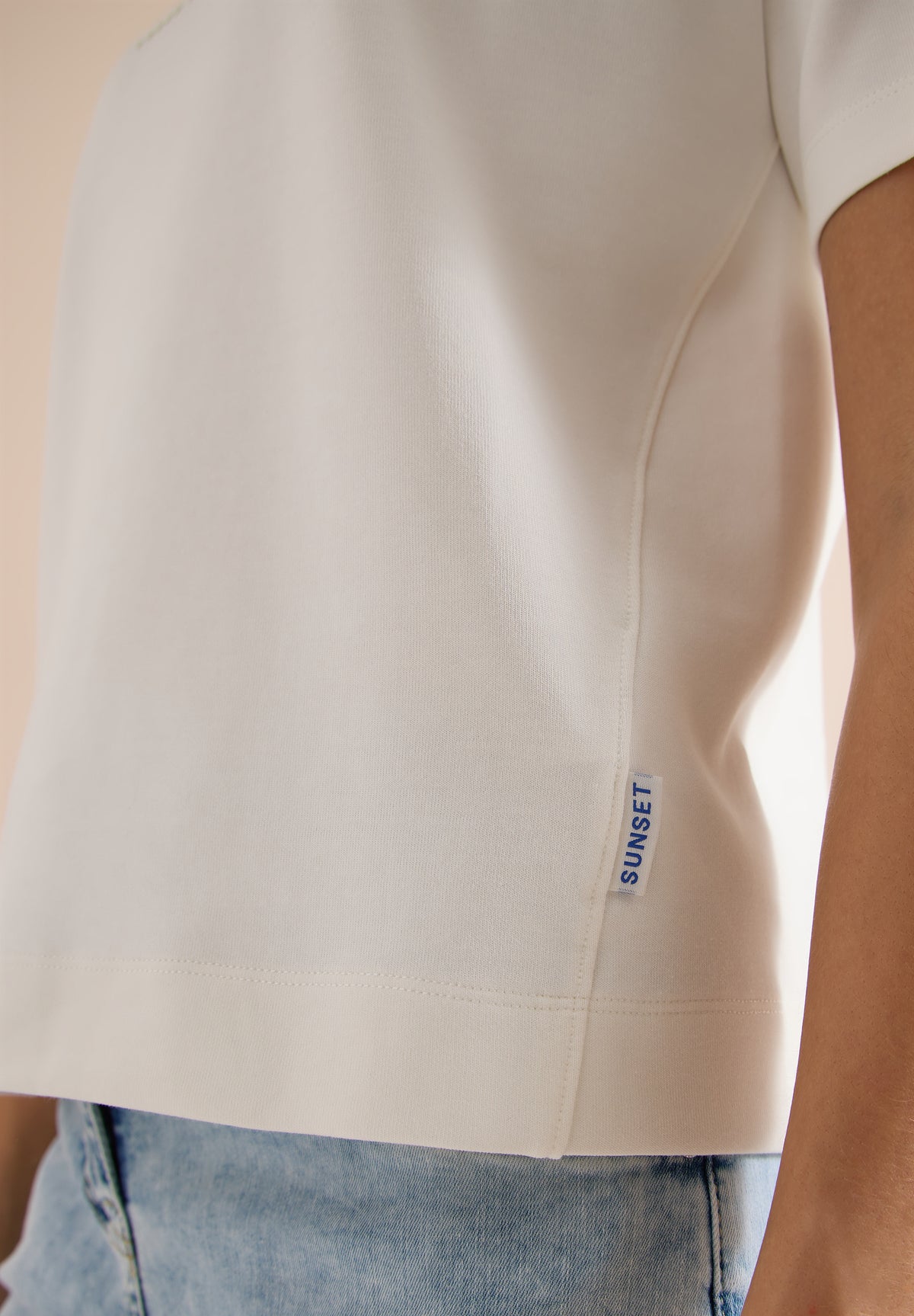 Kurzarm Sweatshirt mit Embroidery