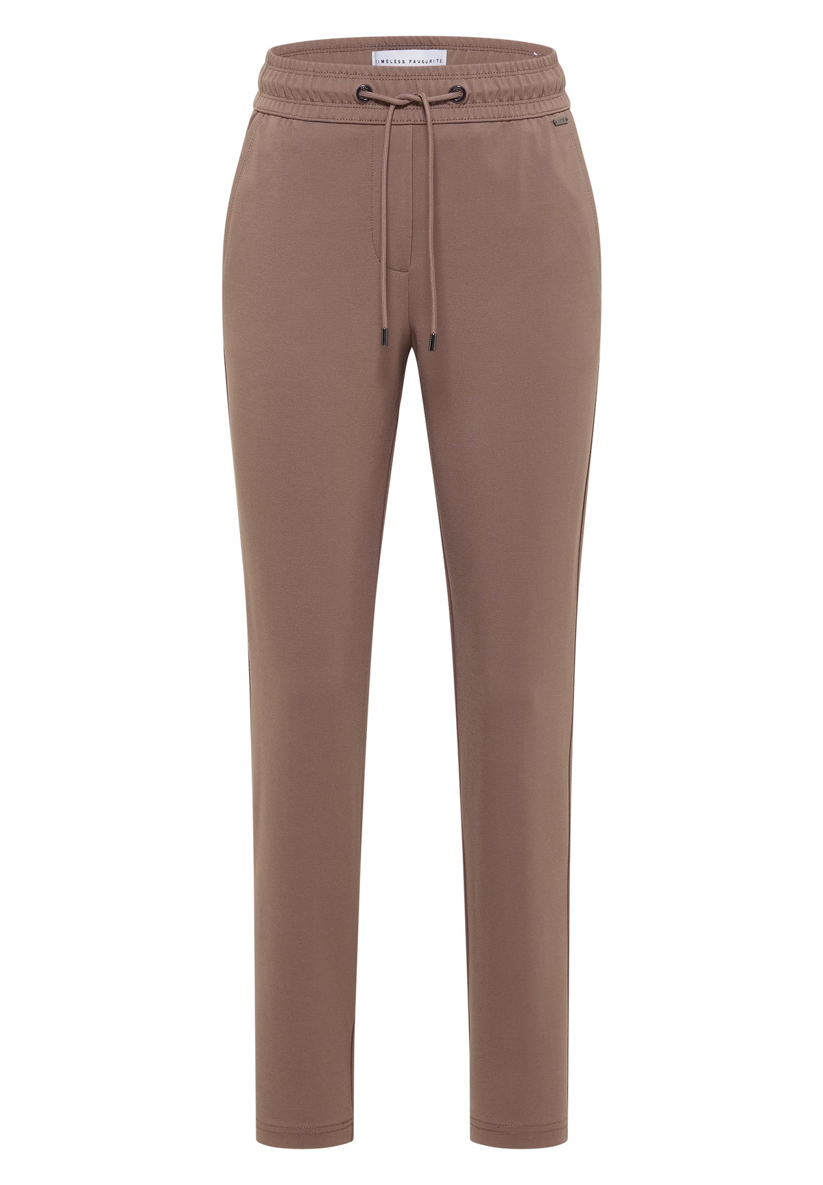 Mid Waist Slim Leg Hose im Casual Fit