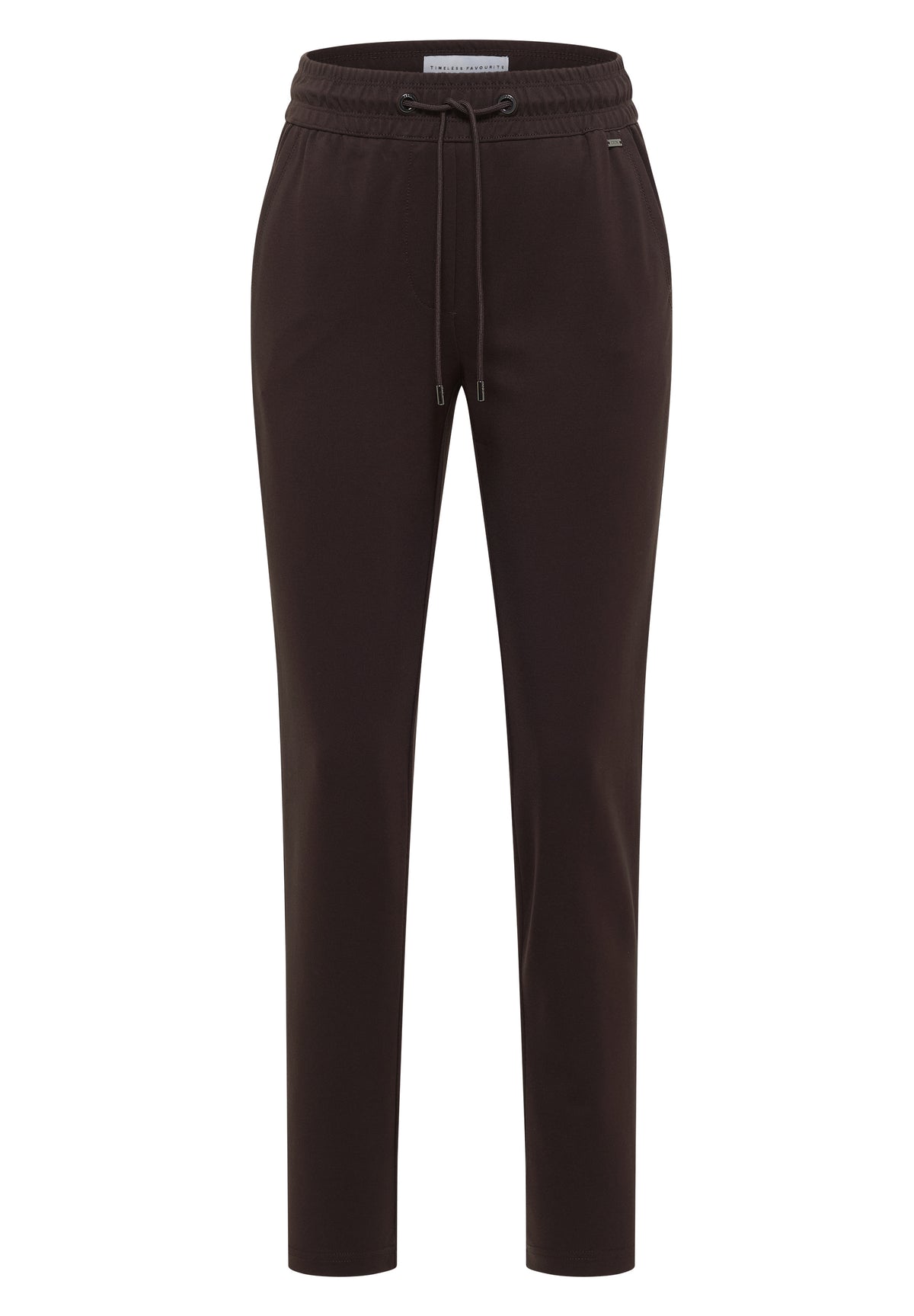 Mid Waist Slim Leg Hose im Casual Fit