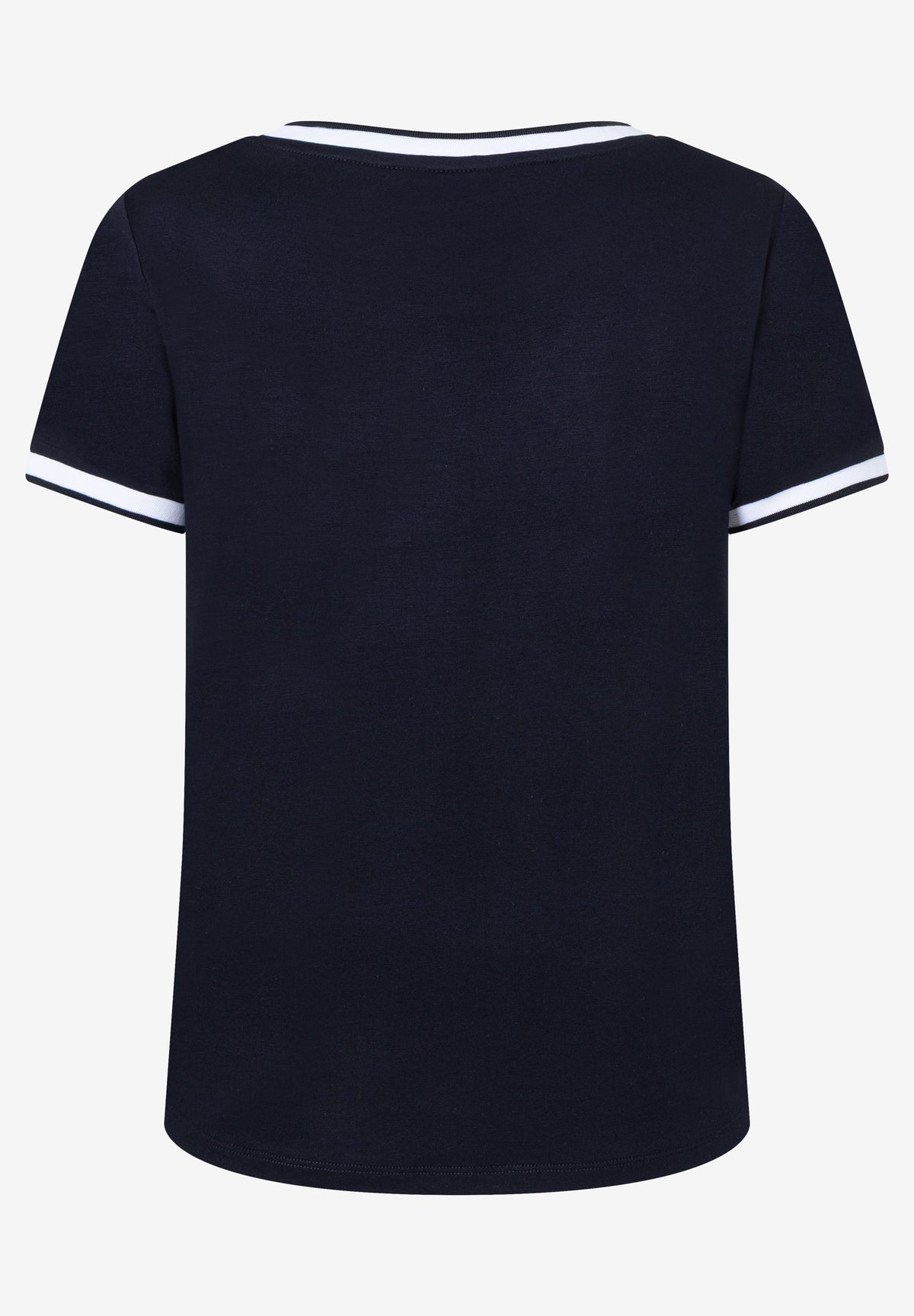 Blusenshirt mit Kontrastabschlüssen