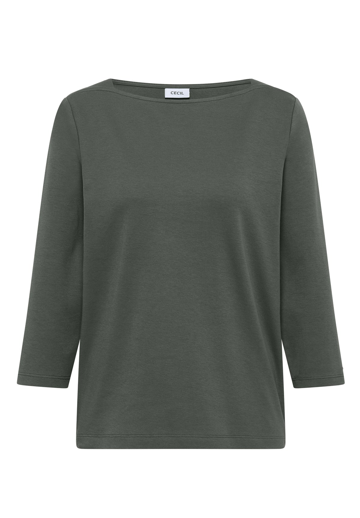 Basic Shirt mit U-Boot-Ausschnitt