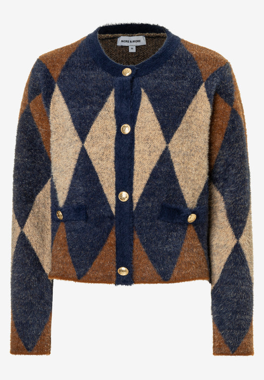 Argyle Cardigan, argyle knit