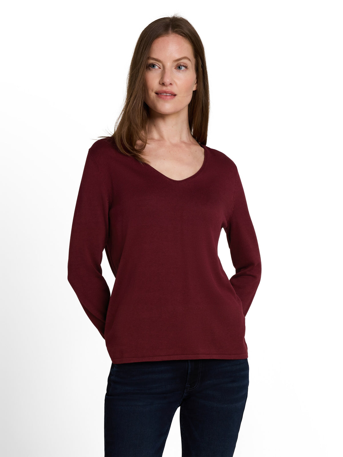 Strickpullover mit V-Ausschnitt