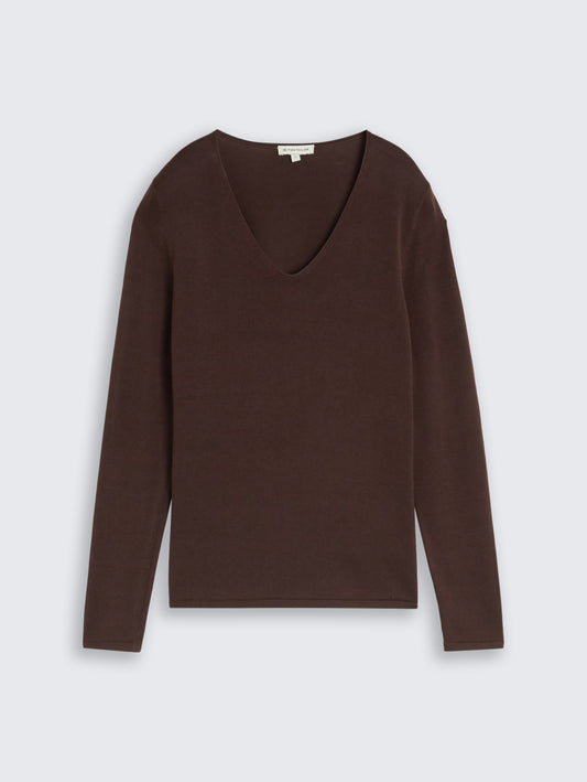 Strickpullover mit V-Ausschnitt