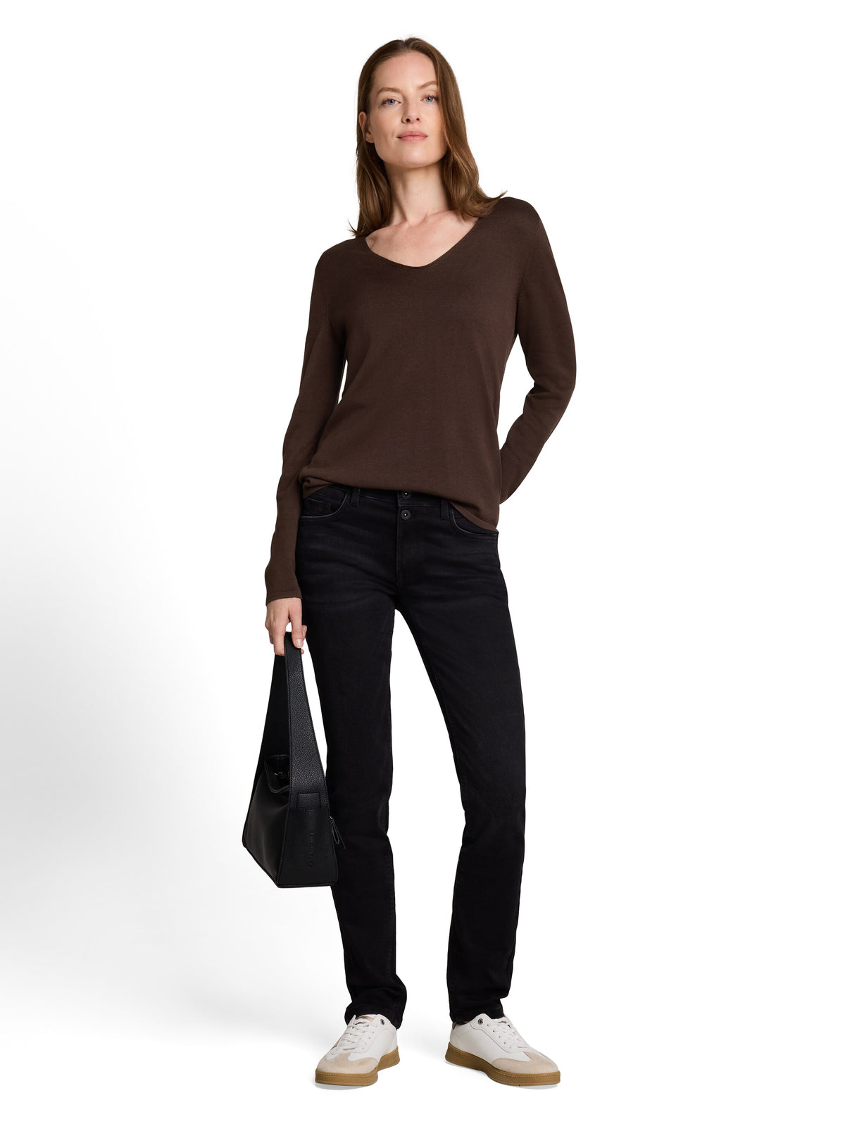 Strickpullover mit V-Ausschnitt