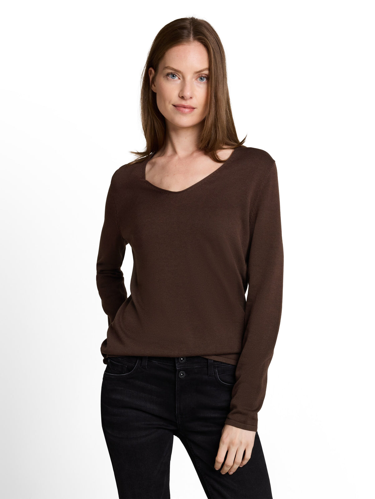 Strickpullover mit V-Ausschnitt