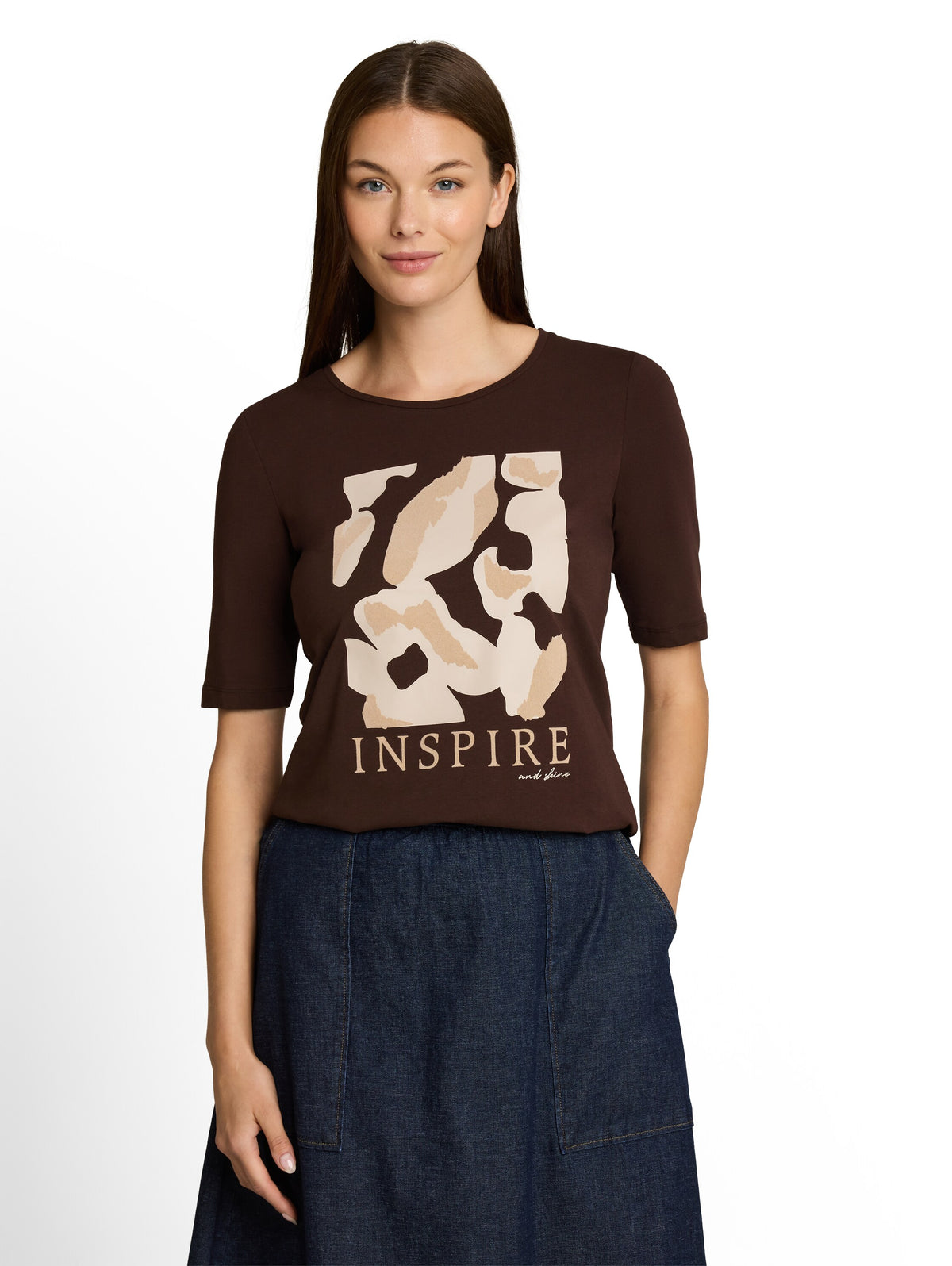 Slim Fit T-Shirt mit Print