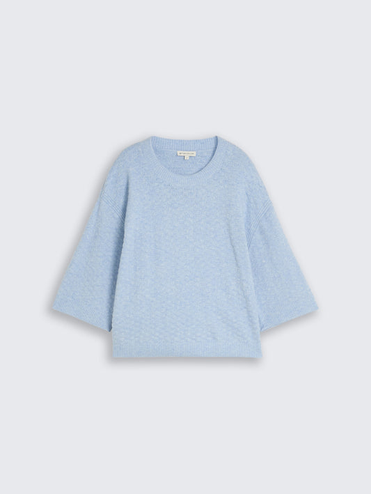 Loose Fit Kurzarm-Strickpullover