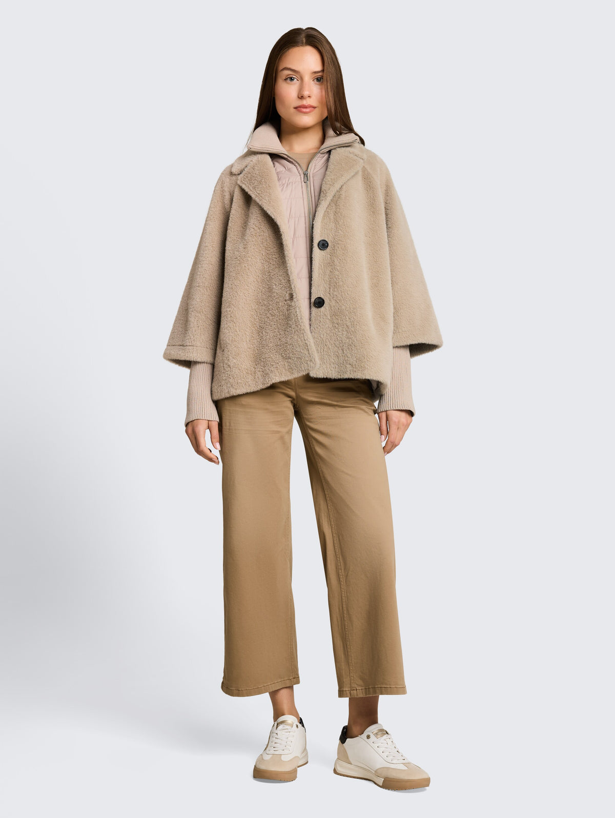 Cosy Cape Jacke im 2-in-1-Look
