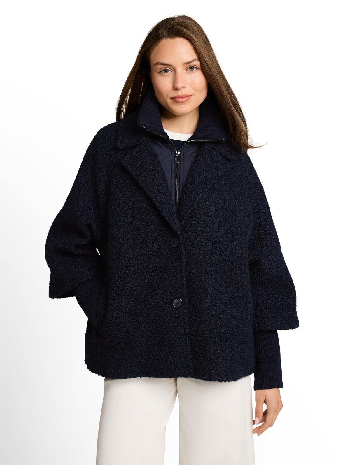 Cosy Cape Jacke im 2-in-1-Look