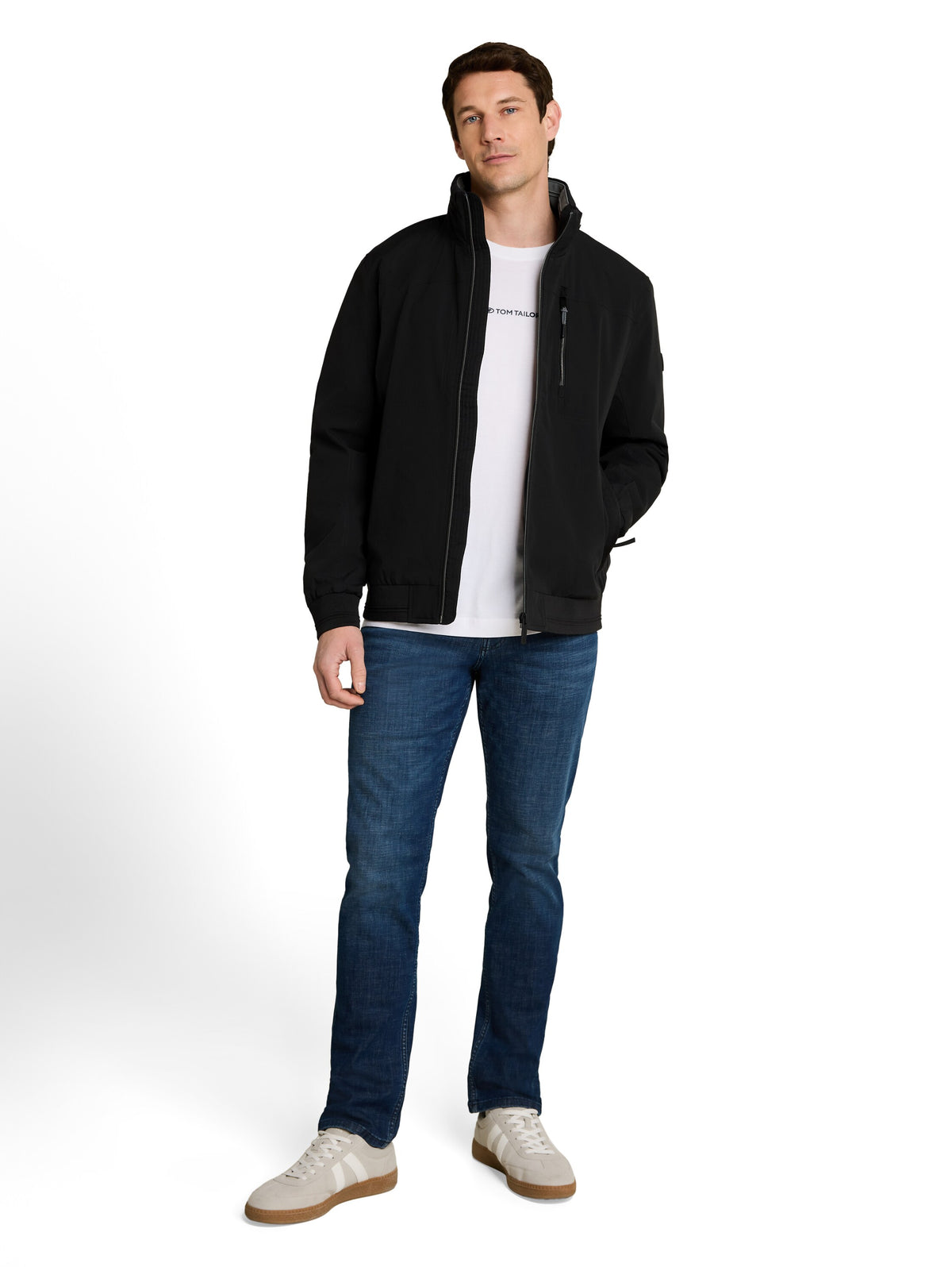 Blouson Jacke mit verstaubarer Kapuze