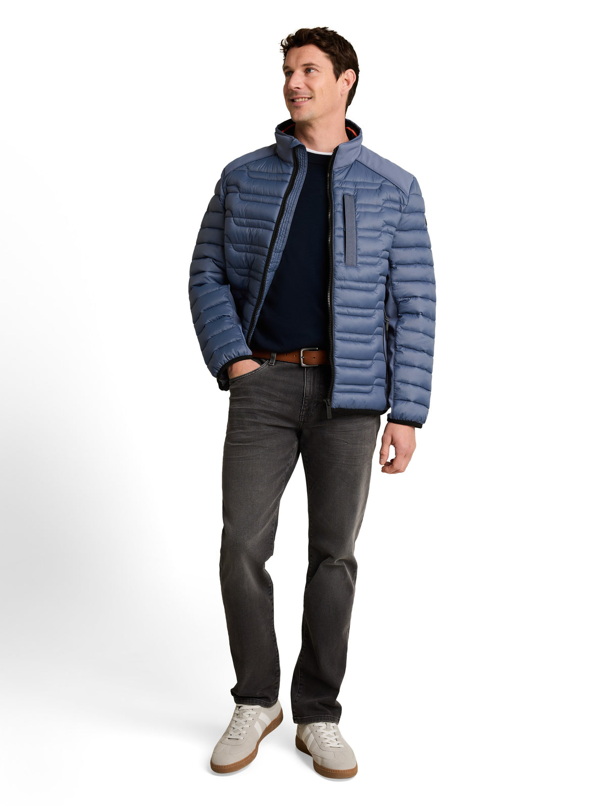 Lightweight Hybrid Steppjacke mit Stehkragen