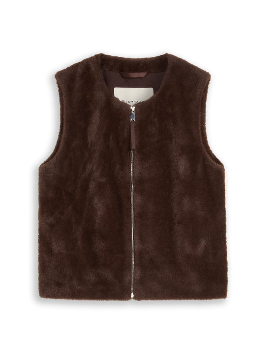 Teddy Weste mit Taschen