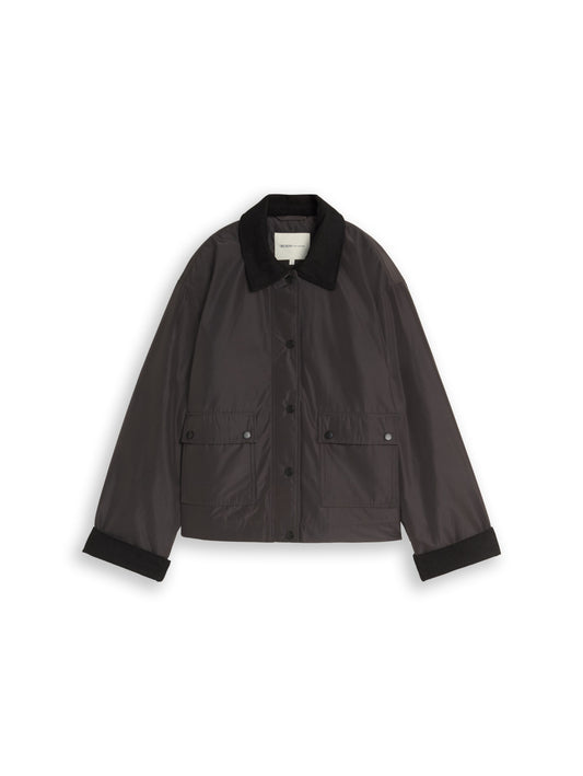 Übergangjacke mit Cord-Kragen