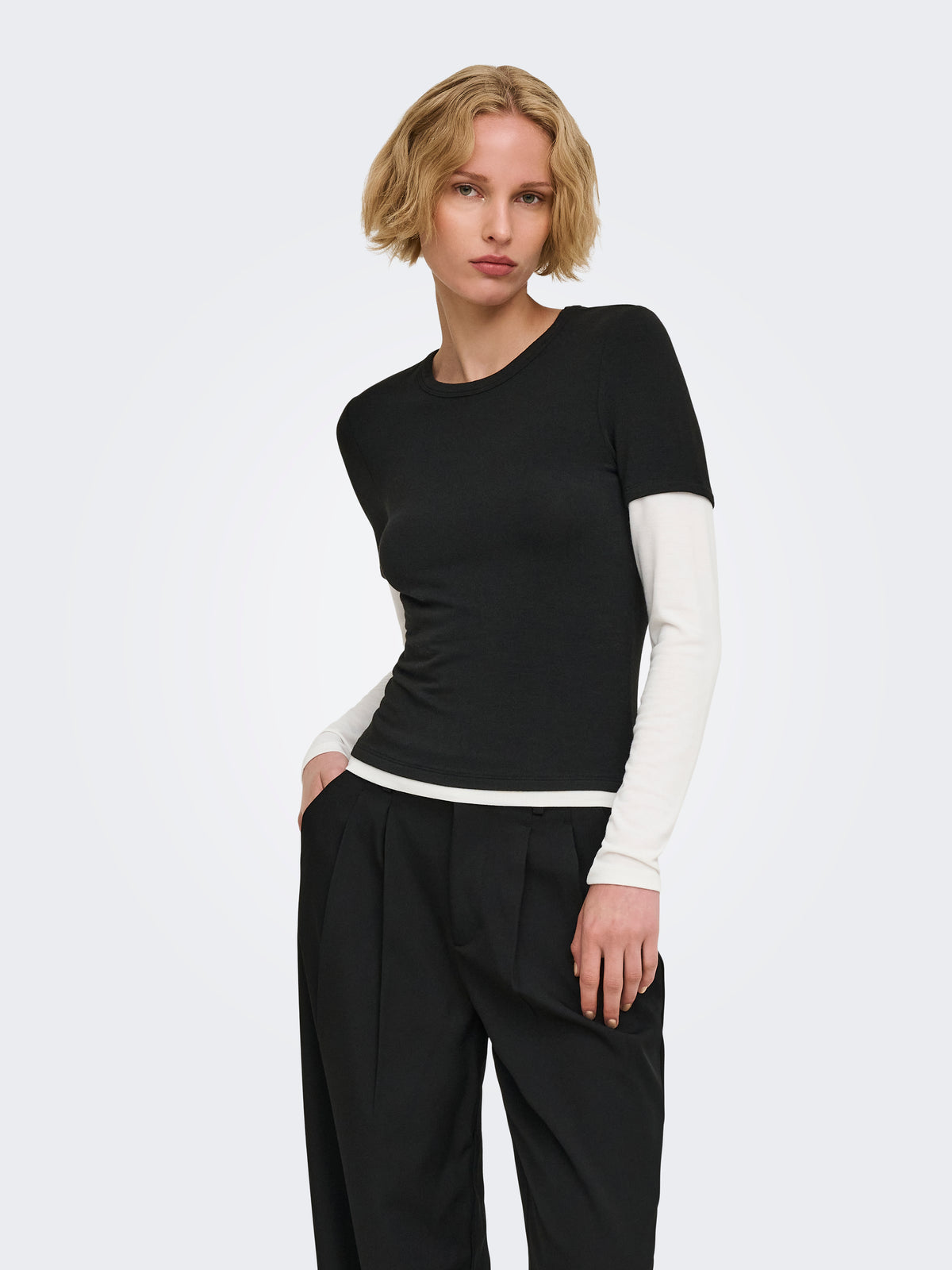 ONLDUBLA L/S DOUBLE TOP JRS