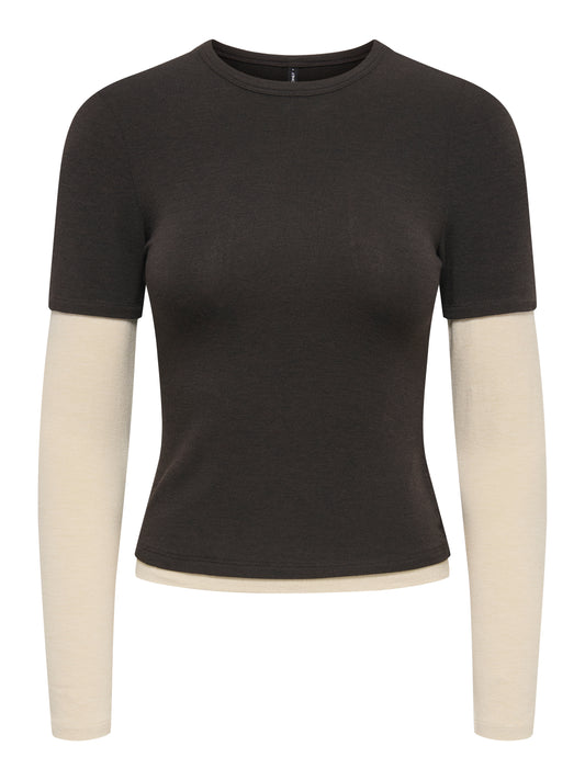 ONLDUBLA L/S DOUBLE TOP JRS