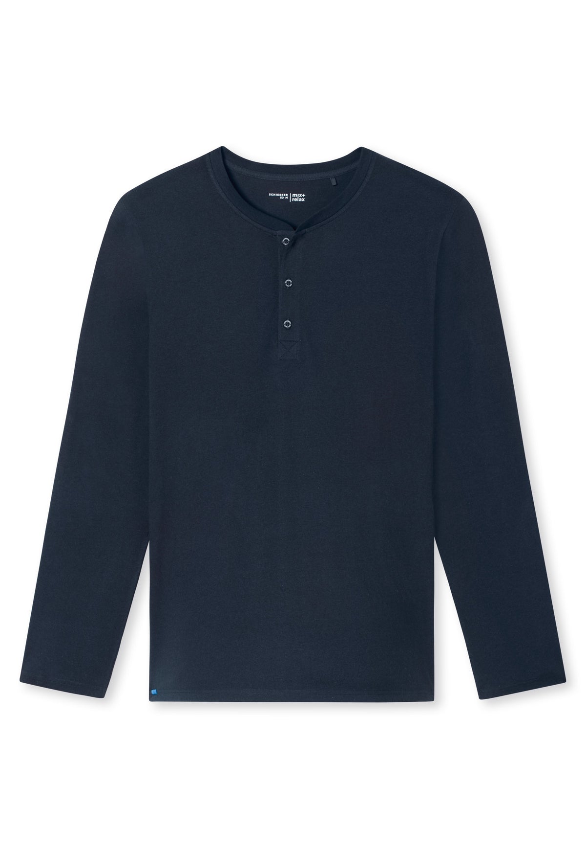 Langarmshirt Knopfleiste