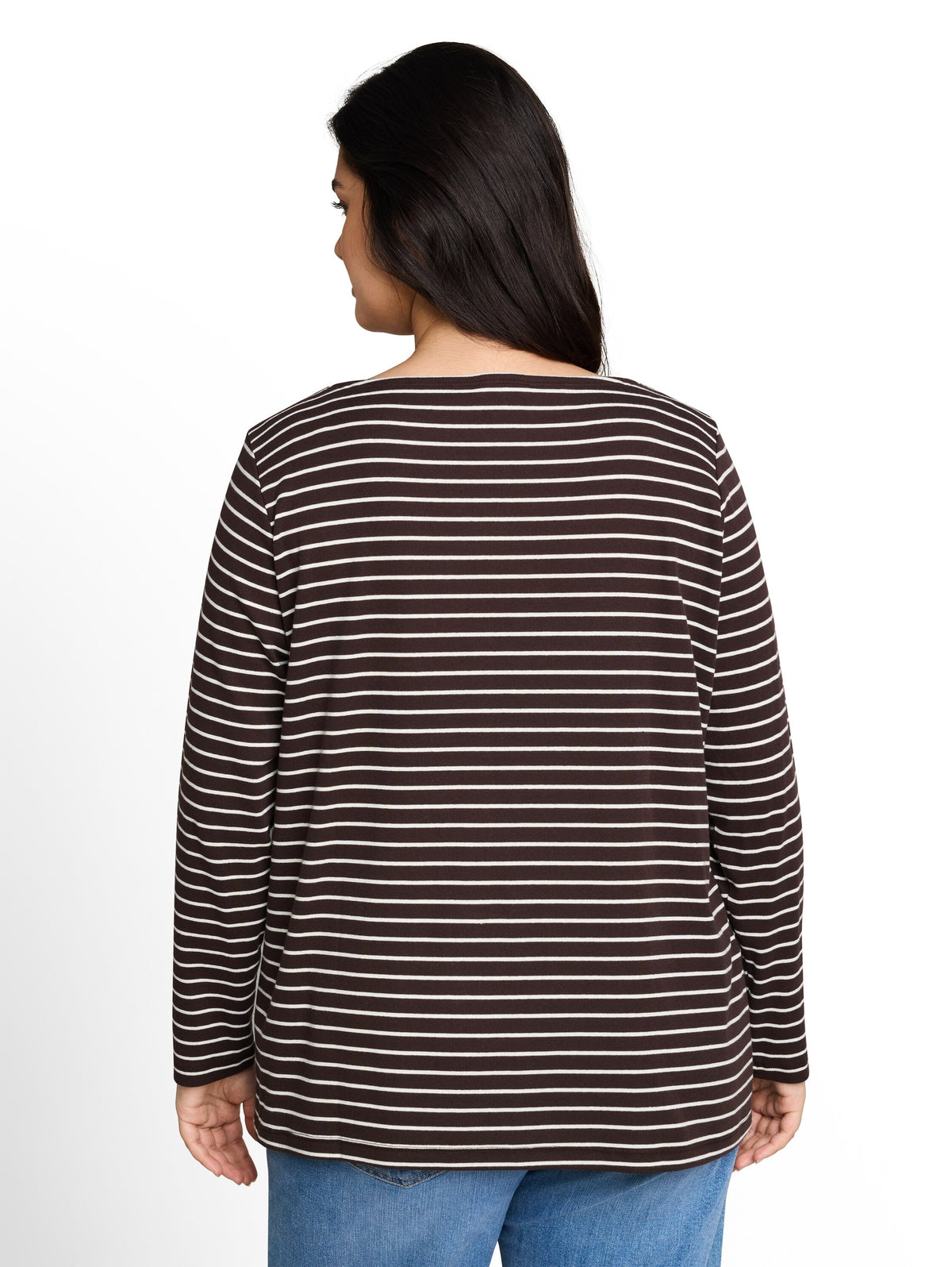 Plus Size - Langarmshirt mit Streifenmuster