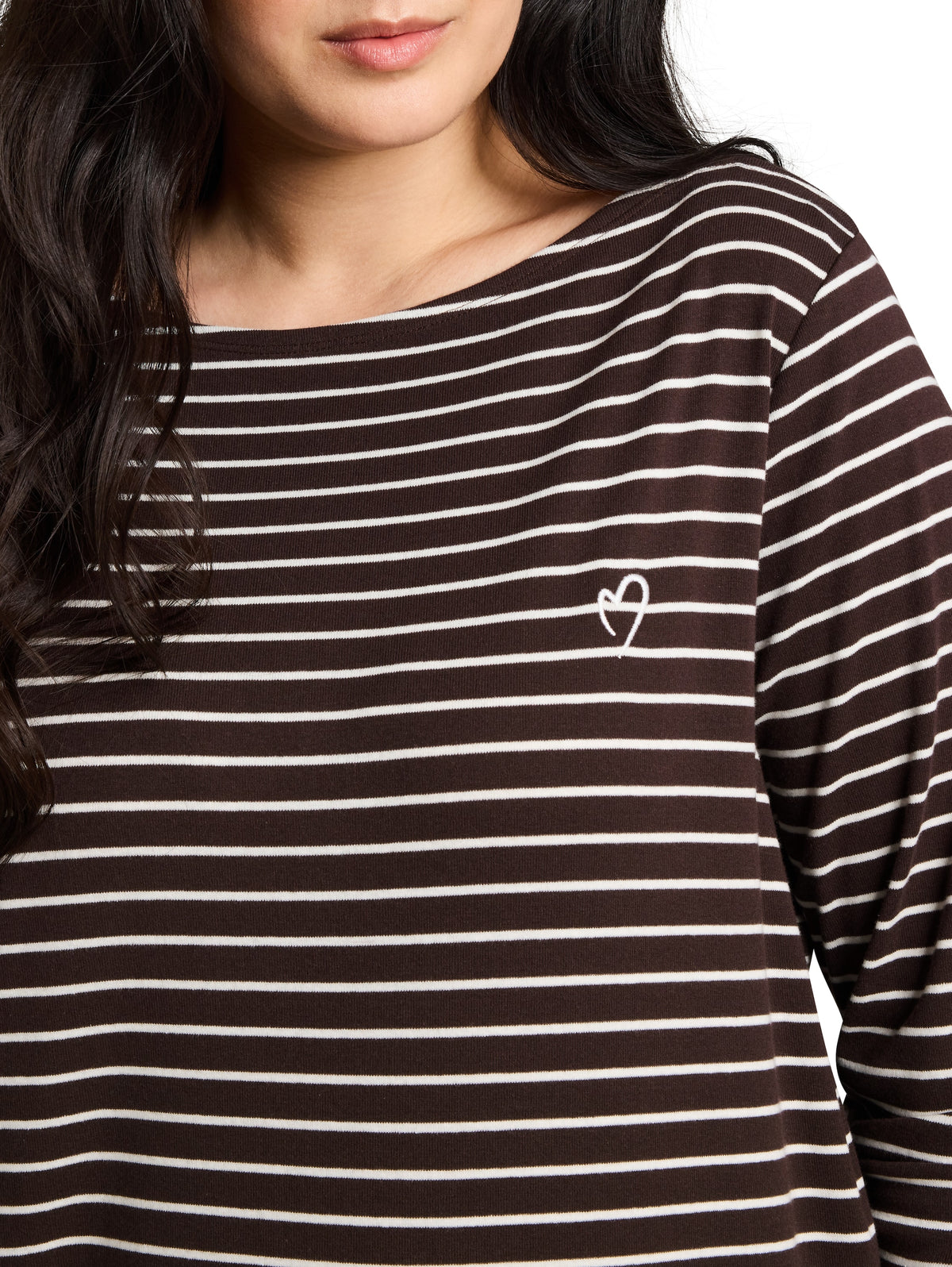 Plus Size - Langarmshirt mit Streifenmuster