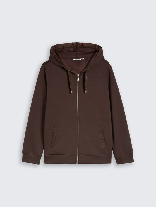 Plus Size - Hoodie Sweatjacke aus Scuba