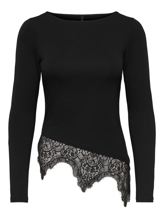ONLLAILA L/S LACE MIX TOP JRS NOOS