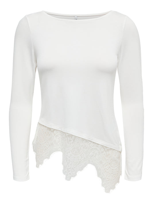 ONLLAILA L/S LACE MIX TOP JRS NOOS