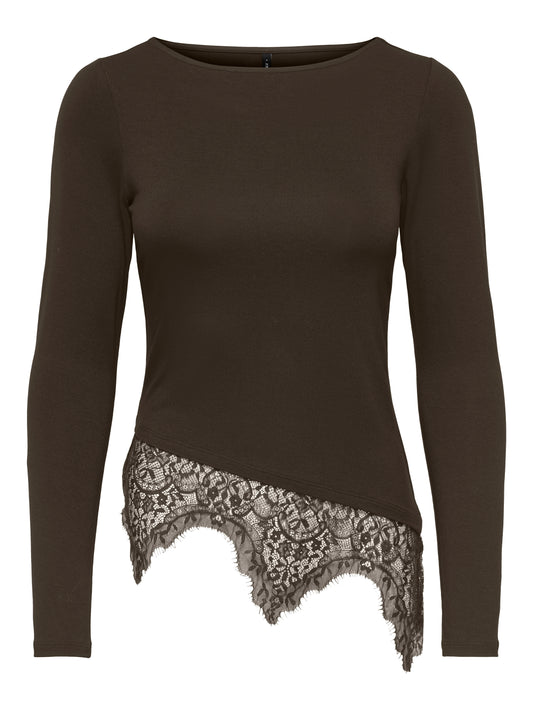 ONLLAILA L/S LACE MIX TOP JRS NOOS
