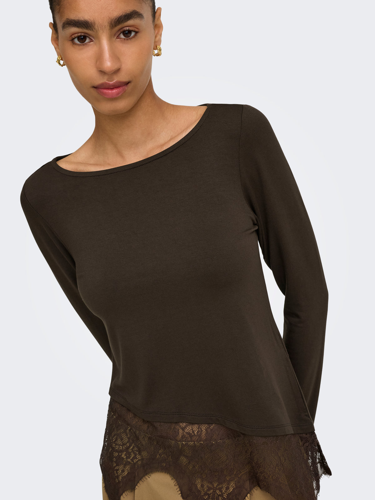 ONLLAILA L/S LACE MIX TOP JRS NOOS