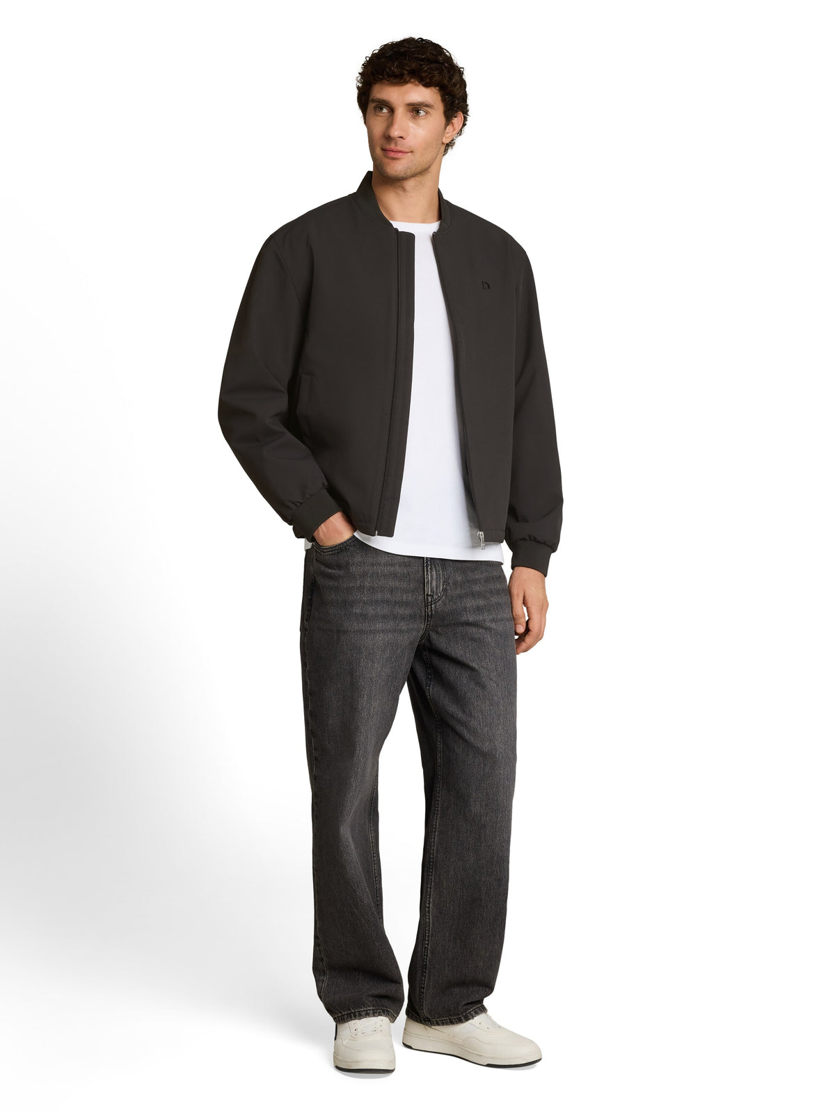 Blouson Jacke mit Logo-Stickerei