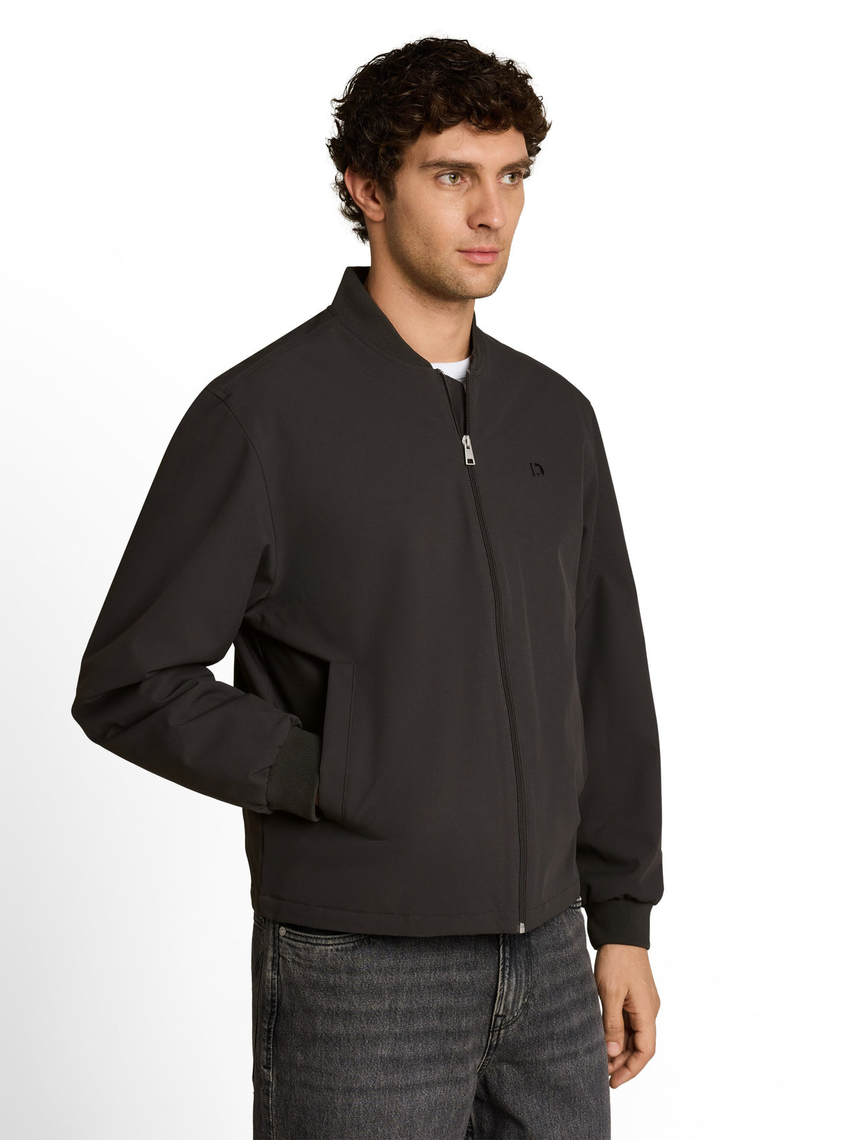 Blouson Jacke mit Logo-Stickerei