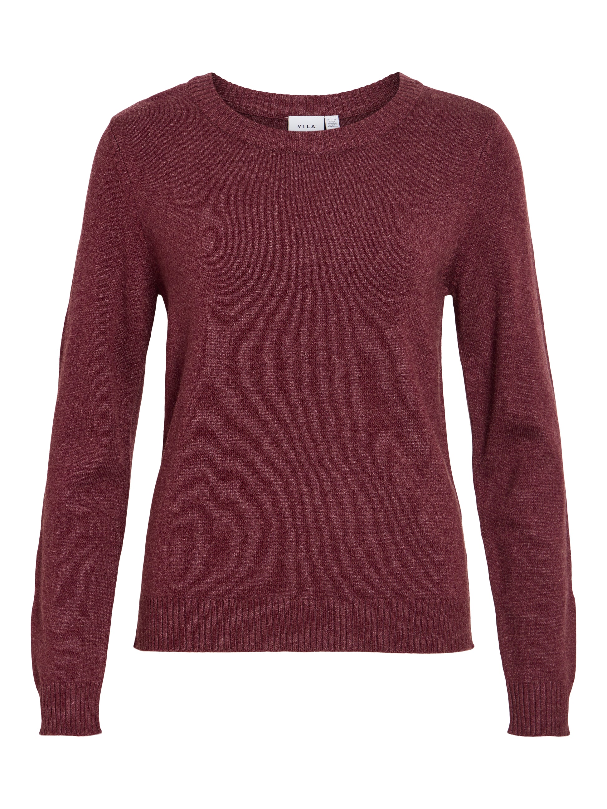 VIRIL O-NECK L/S  KNIT TOP - NOOS