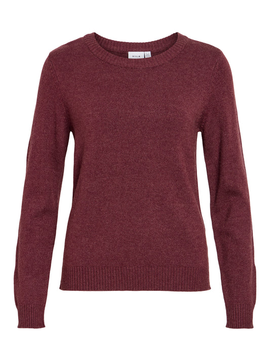 VIRIL O-NECK L/S  KNIT TOP - NOOS