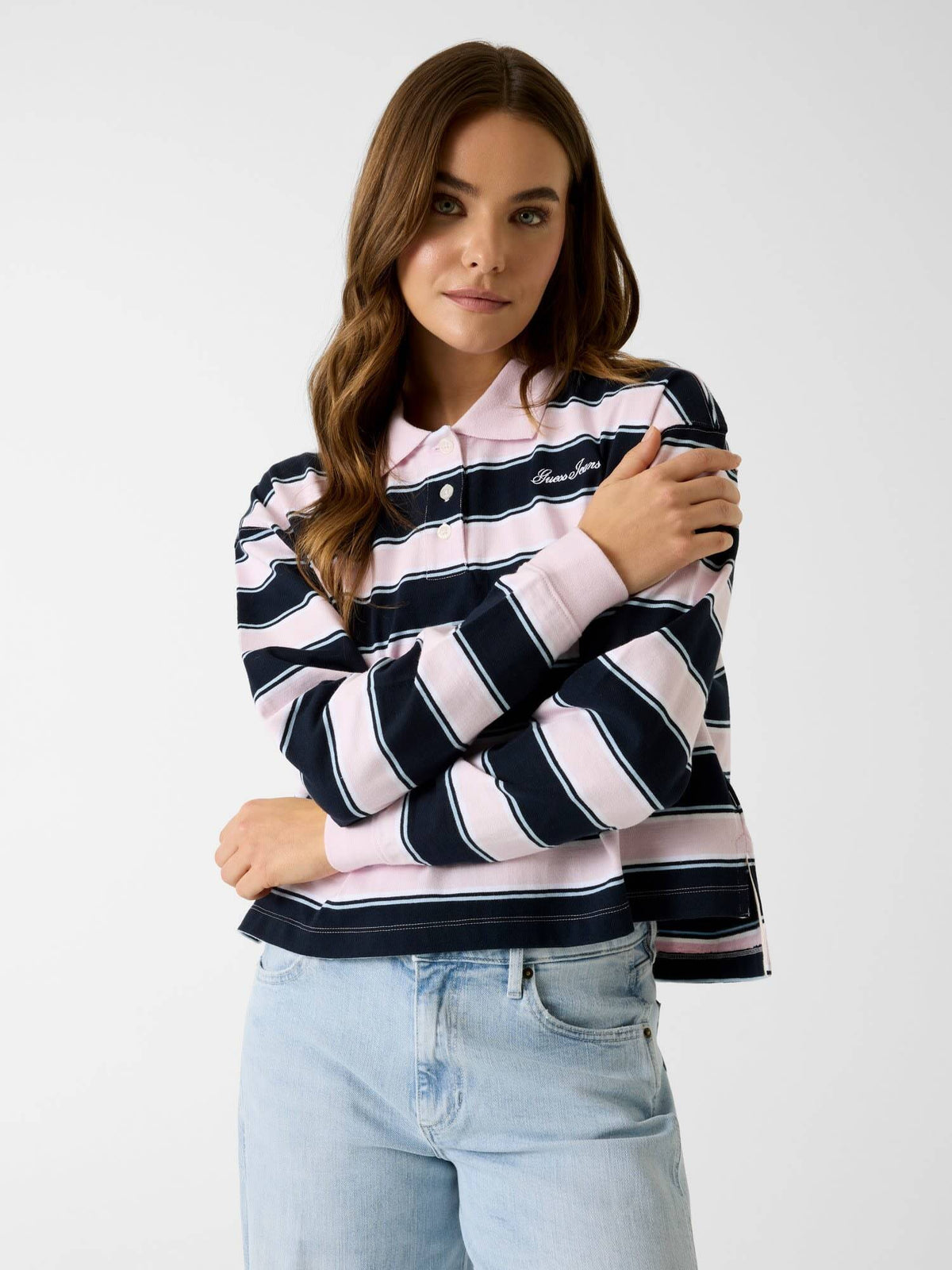 GJ OS CROP POLO SHIRT