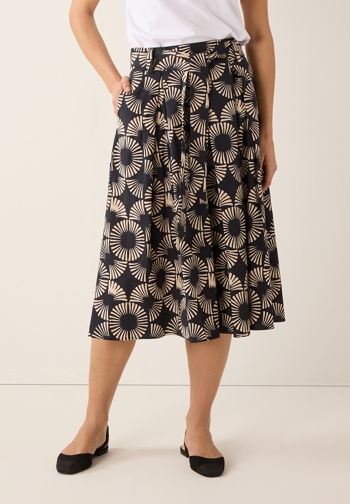 Baumwollrock mit Print