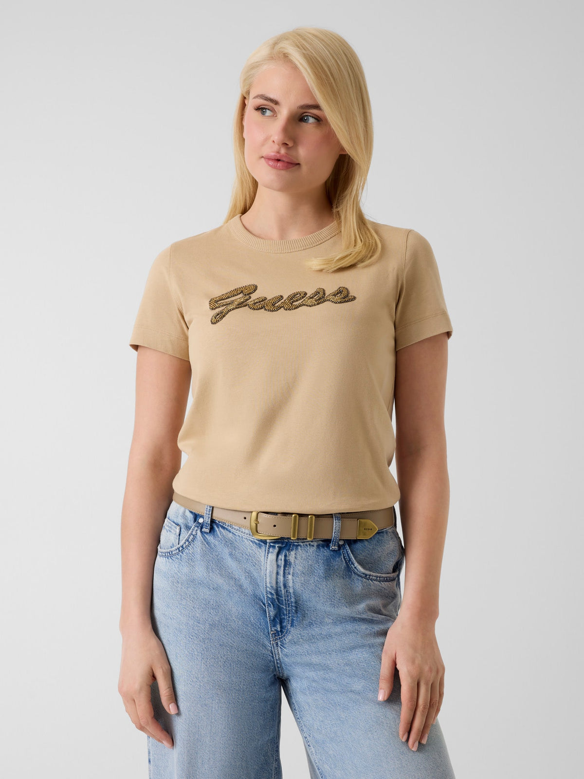 SS CN BEADS SCRIPT TEE