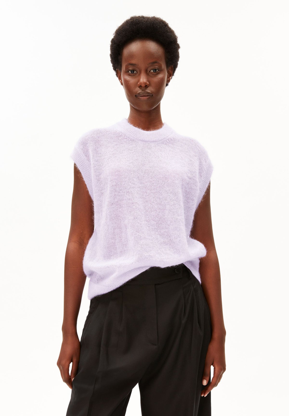 MOHAIR BLEND KNIT VEST