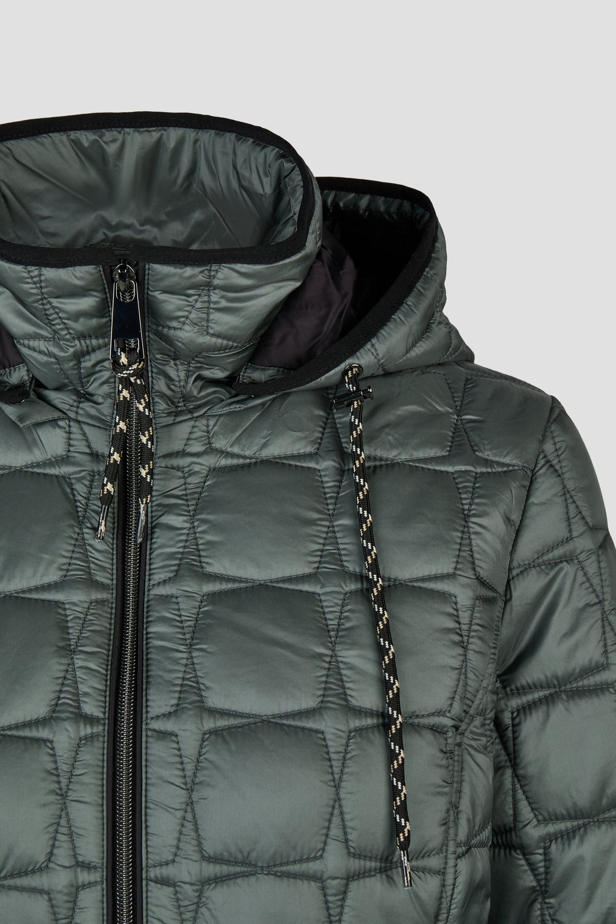 Sandwich-Steppjacke mit Kapuze