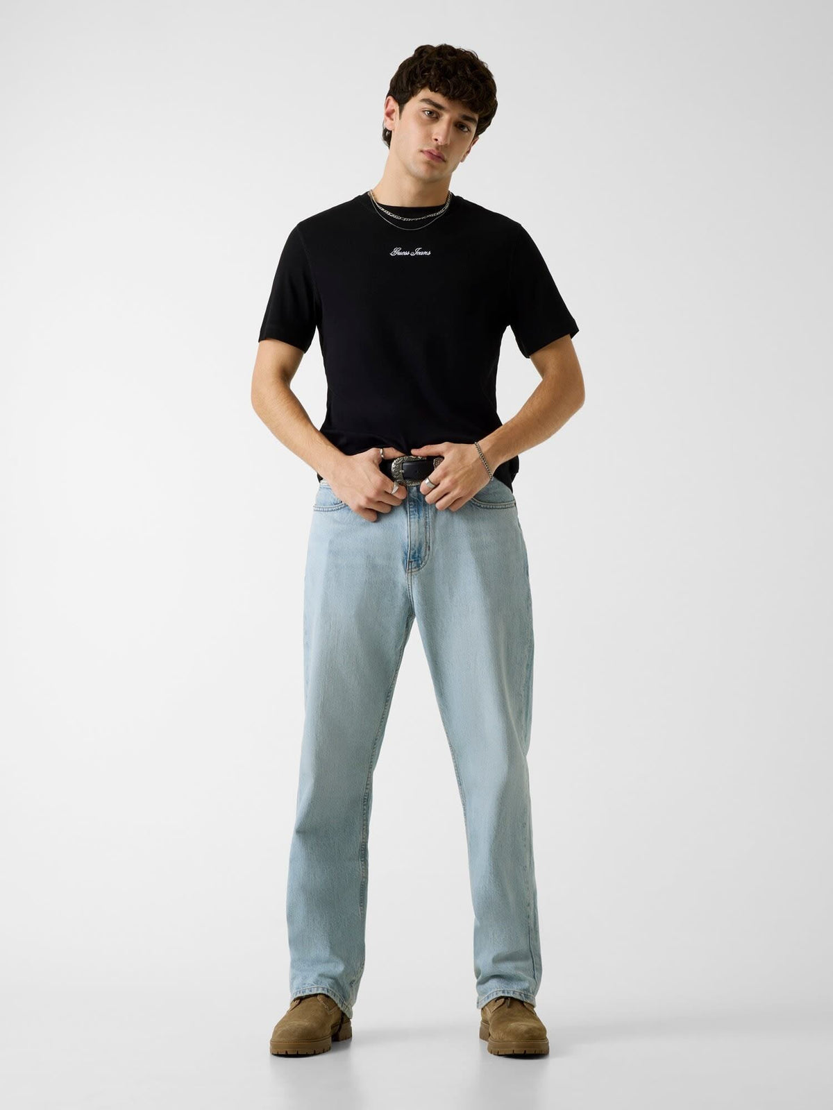 GJ SLIM FIT RIBBED T SHIRT
