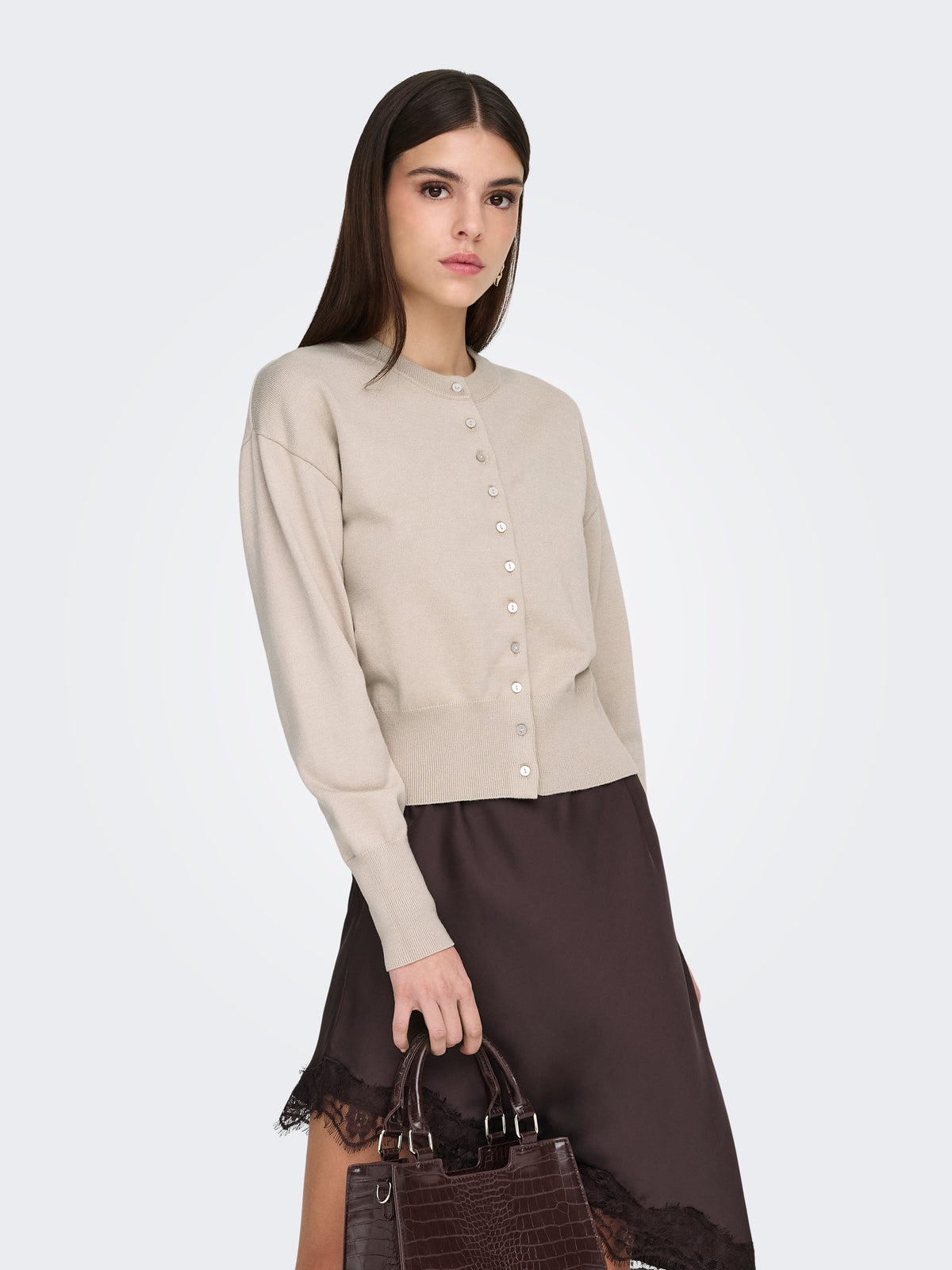 ONLMIO LS O-NECK BUTTON CARDIGA KNT NOOS