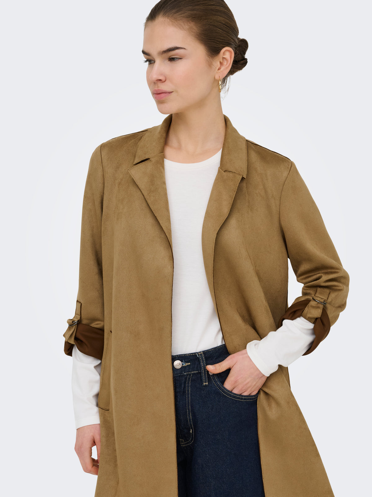 ONLJOLINE FAUX SUEDE COAT OTW NOOS