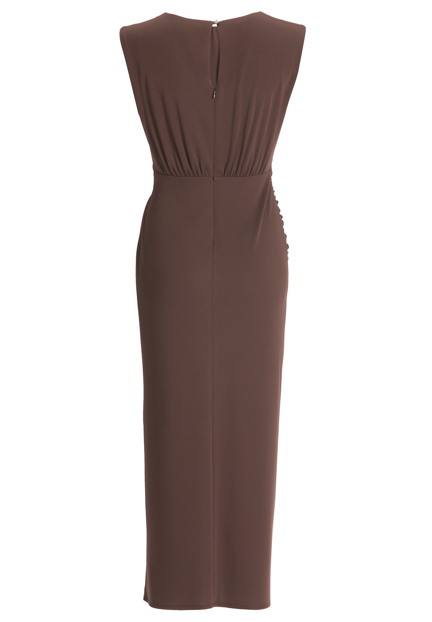 Drapiertes Abendkleid aus Jersey mit Zierschnalle