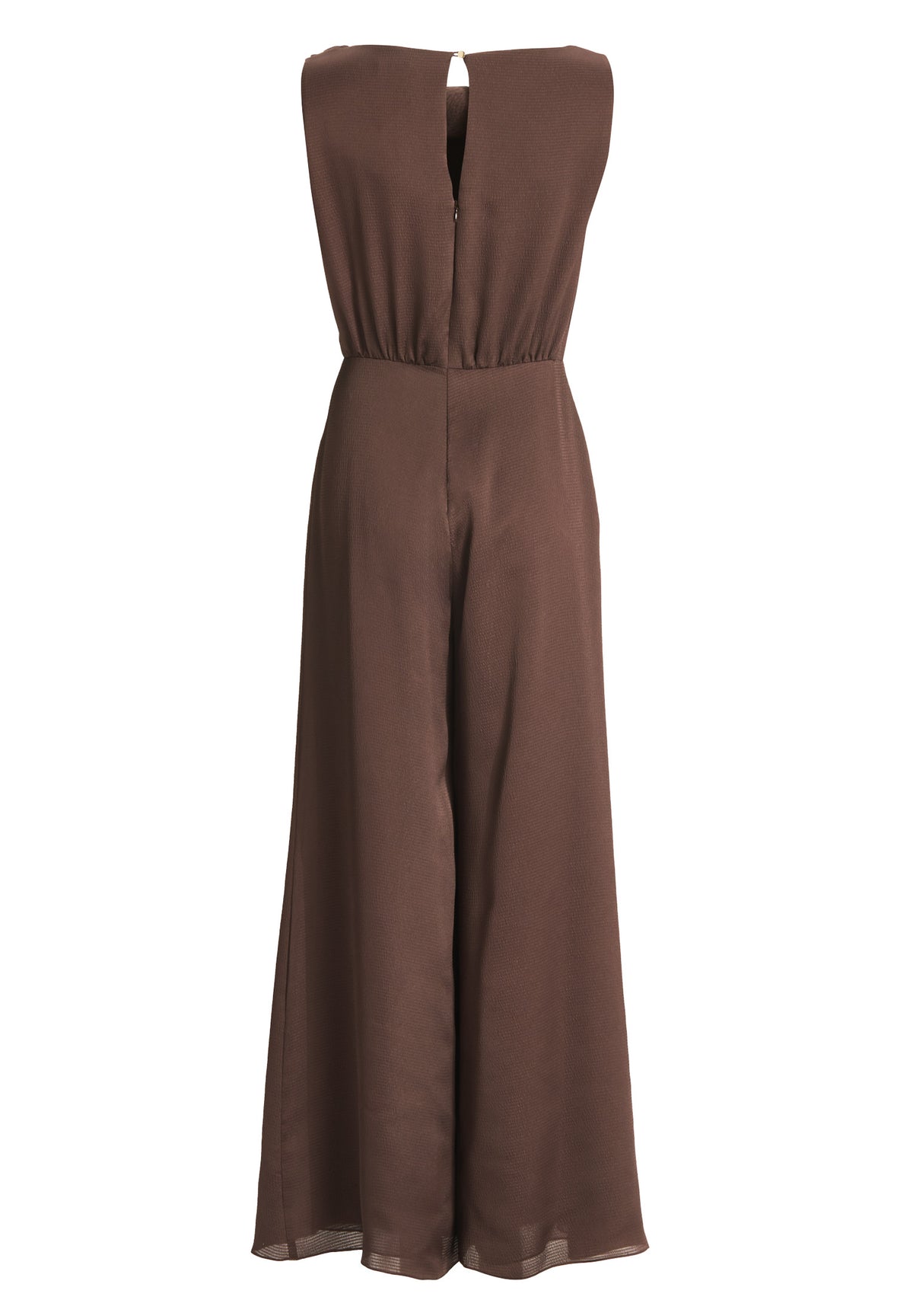 Jumpsuit aus Satin mit Wasserfallausschnitt