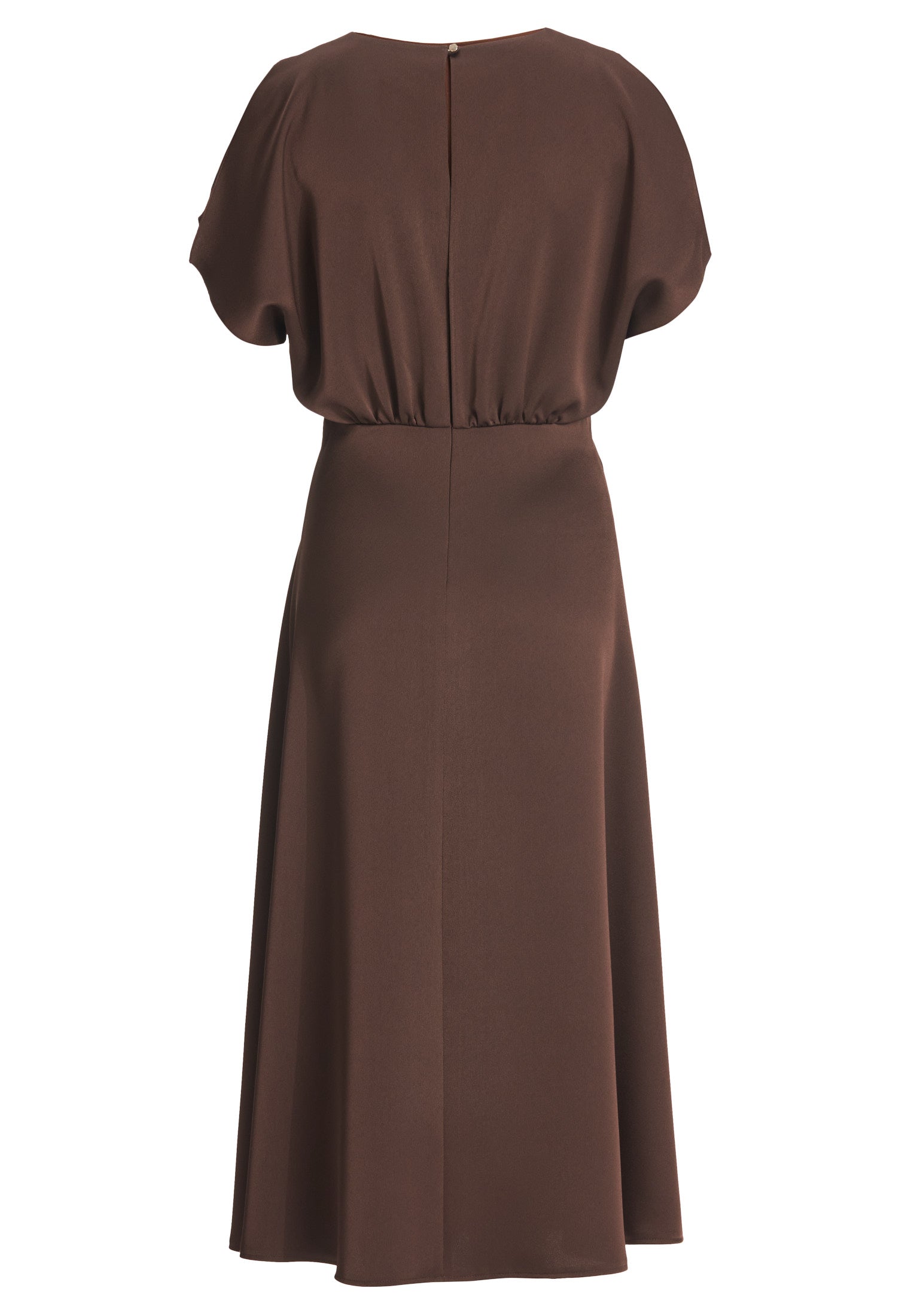 Cocktailkleid aus Satin mit geschlitzten Schulternähten