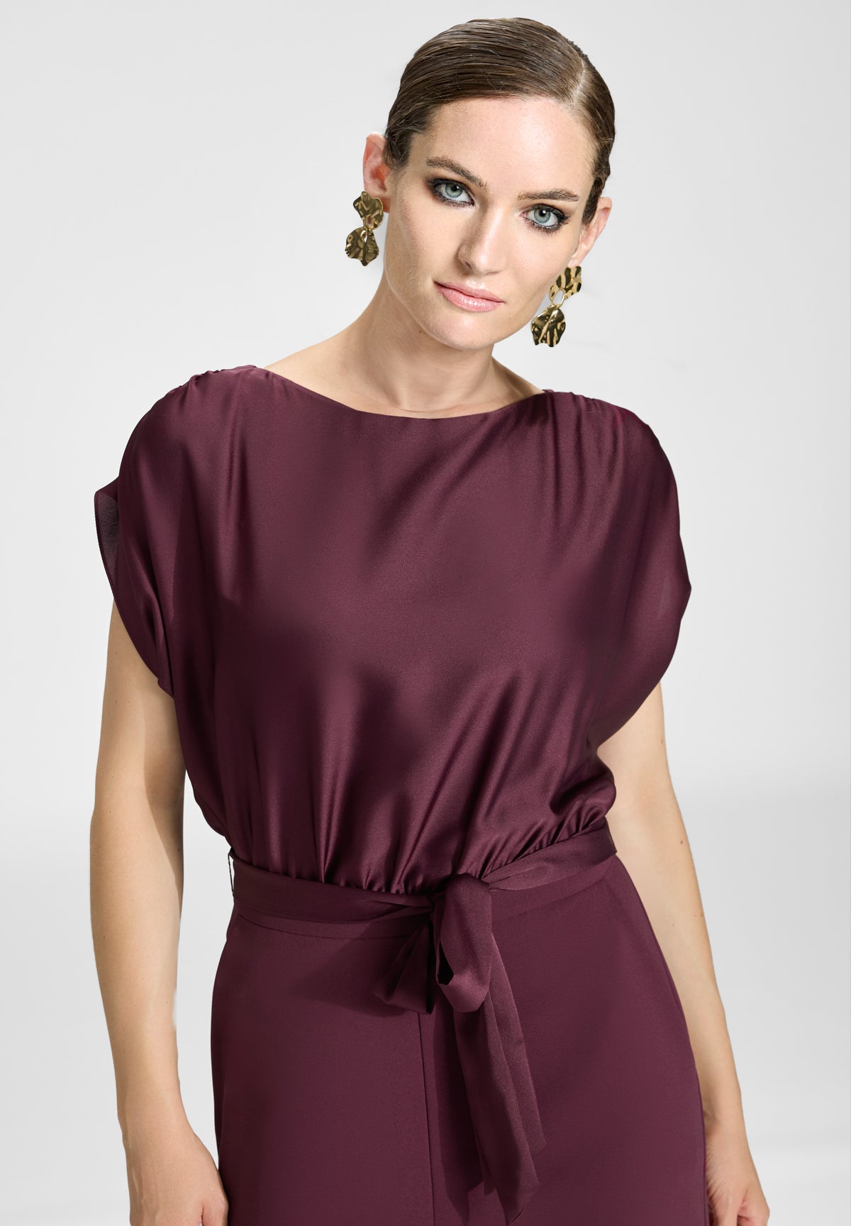 Jumpsuit aus Material-Mix