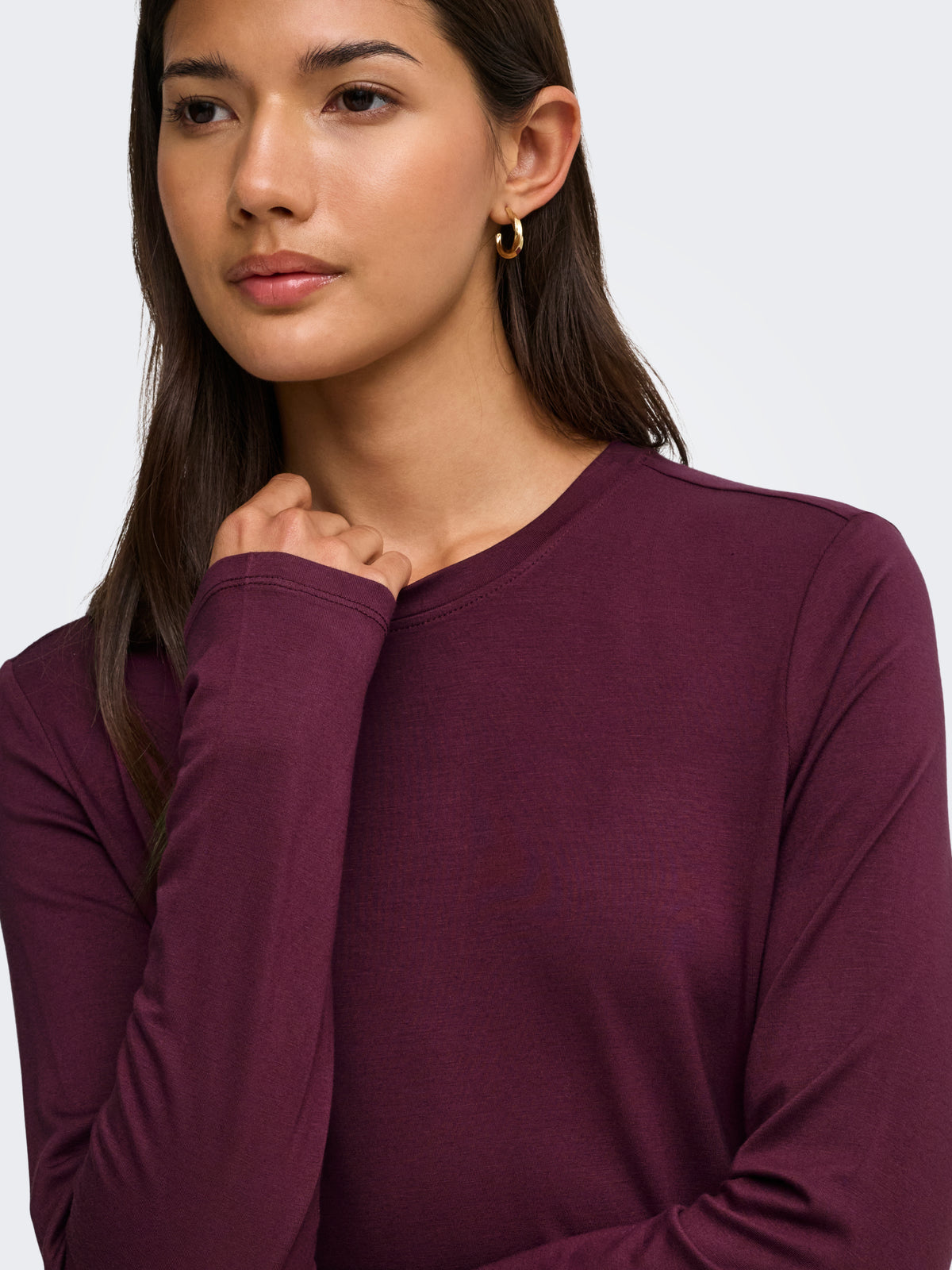 ONLBAMBOO L/S O-NECK TOP JRS