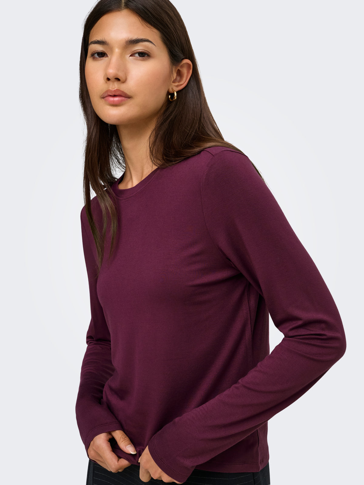 ONLBAMBOO L/S O-NECK TOP JRS