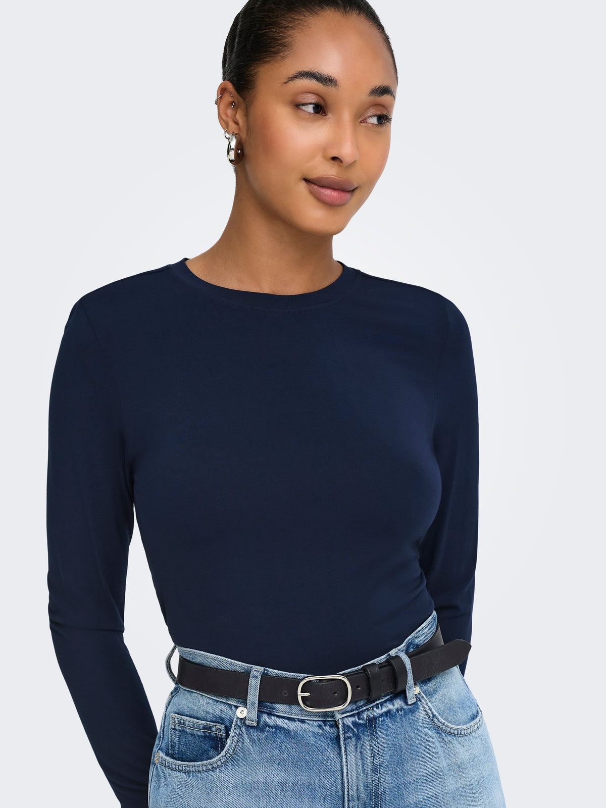 ONLBAMBOO L/S O-NECK TOP JRS