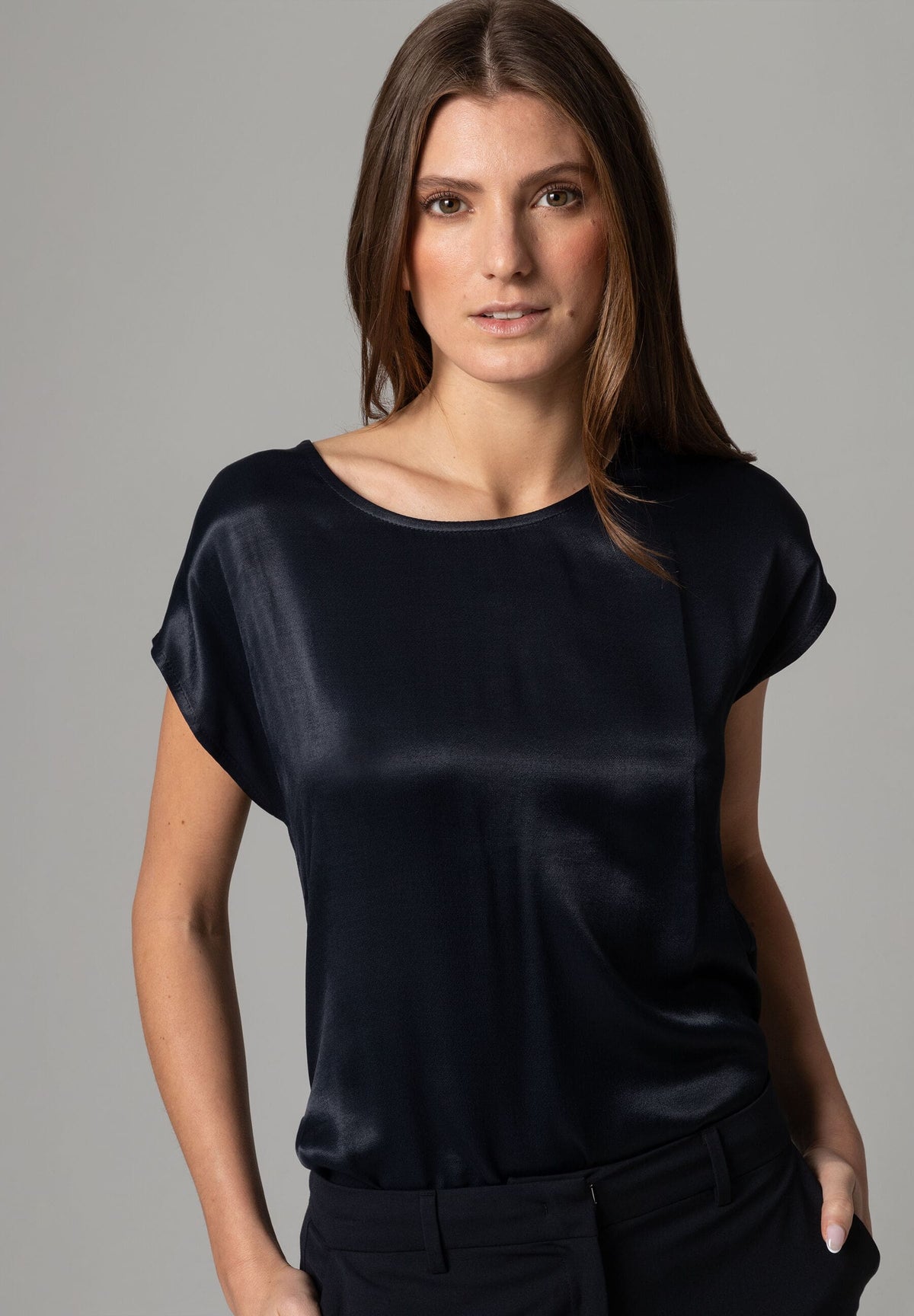 Shirt mit Satinfront