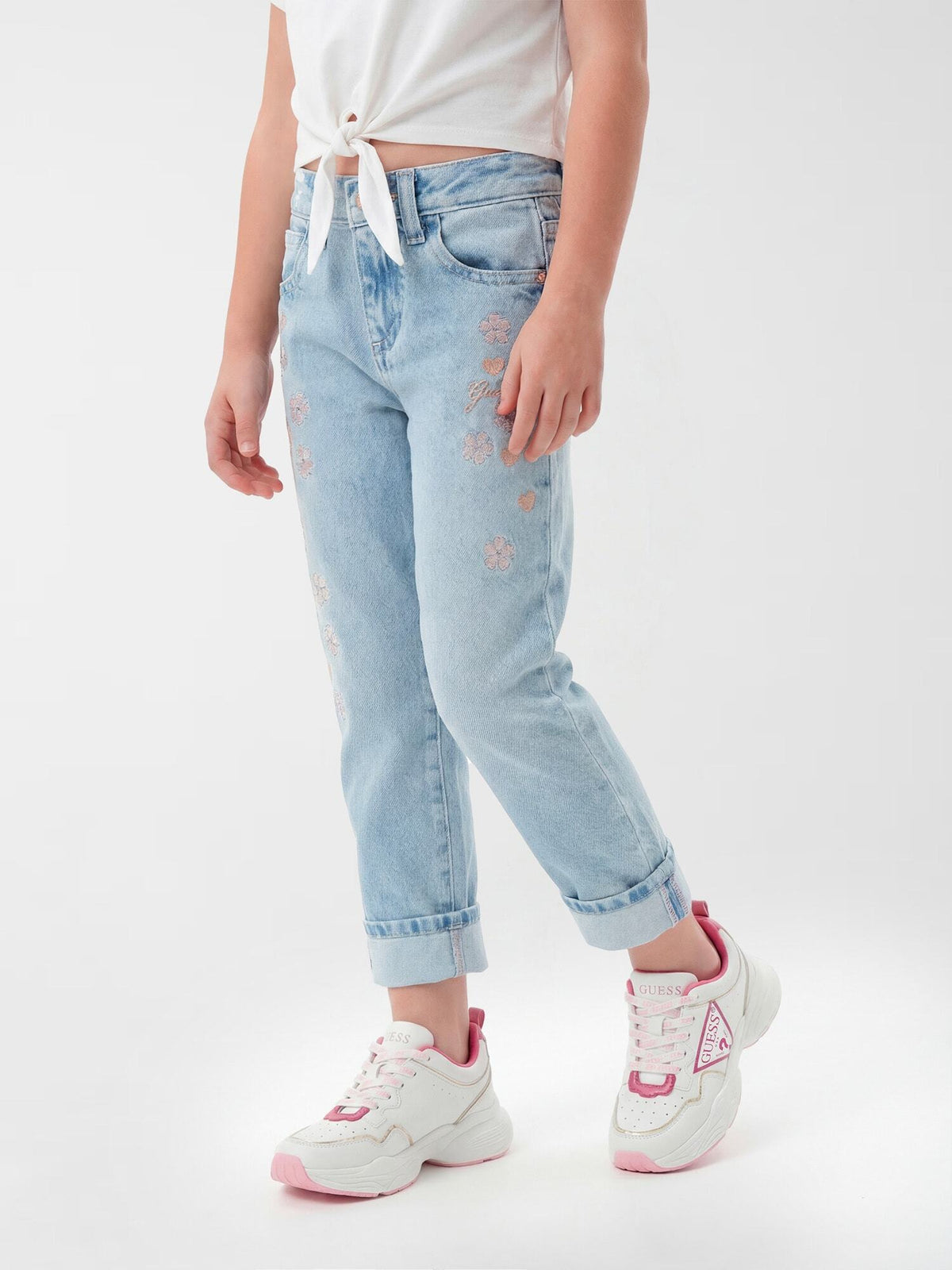 PALAZZO RGD DNM PANTS W/EMBROI